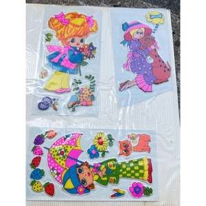 Fluffy Adorables 1980 Vintage Stickers Three Dimensional